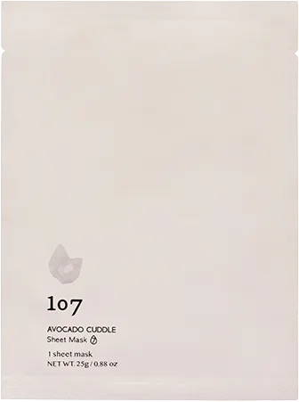 107 oneoseven Avocado Cuddle Sheet Mask