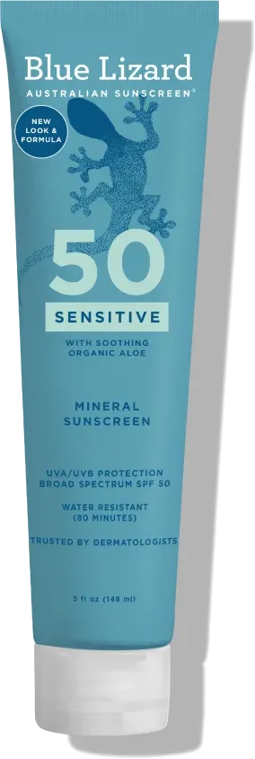 Blue Lizard Sensitive Mineral SPF 50 Sunscreen Lotion