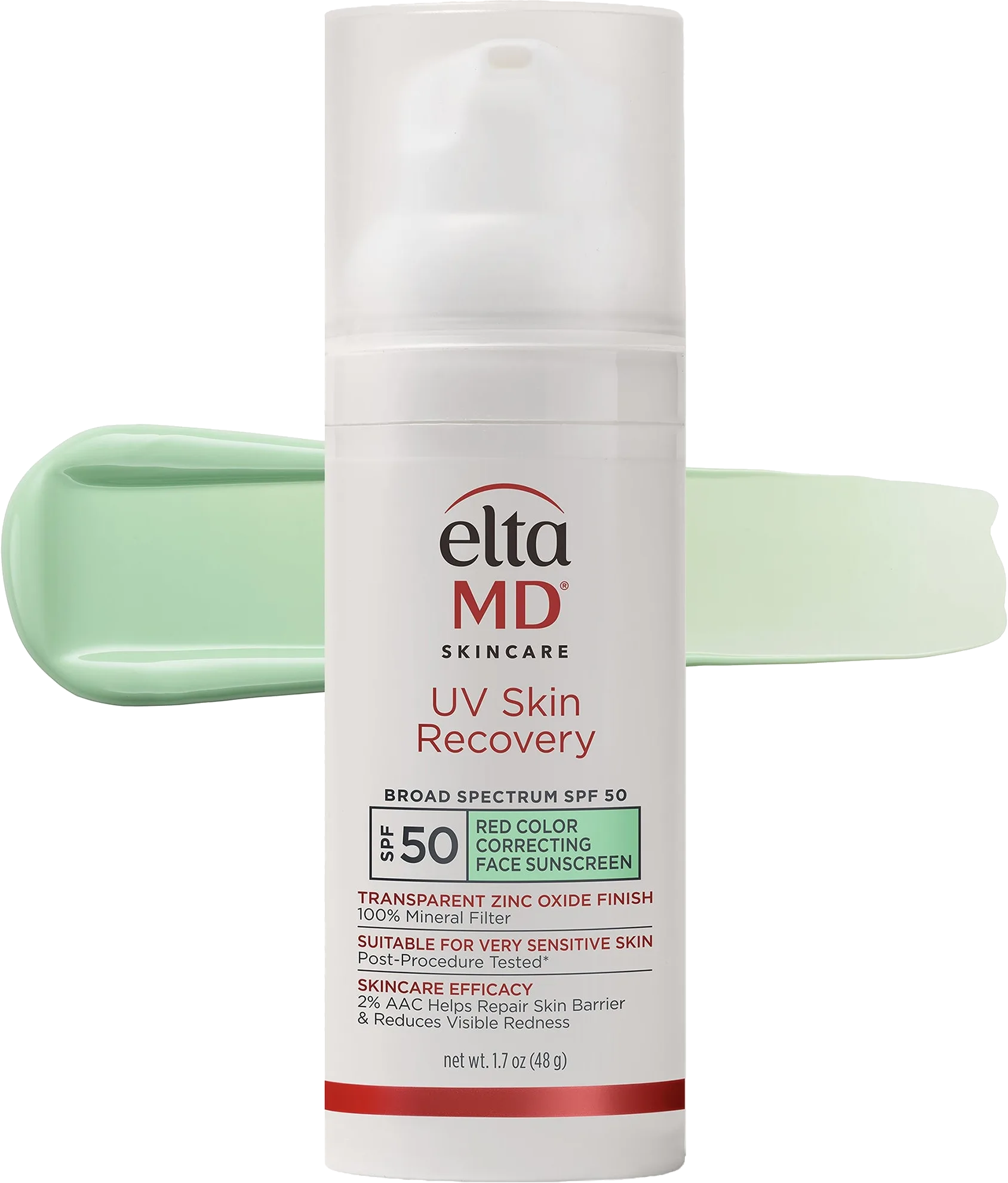 EltaMD UV Skin Recovery SPF 50 Red Color Correcting Green Tint Broad Spectrum SPF 50