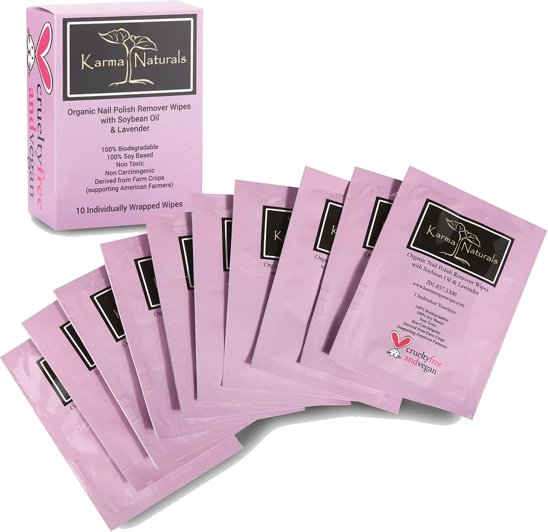 Karma Organic Natural Nail Polish Remover Wipes