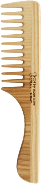 Tek Wide-Tooth Comb With Wooden Handle