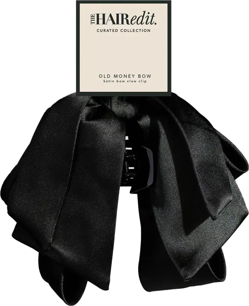 The Hair Edit Old Money Satin Bow Claw Clip
